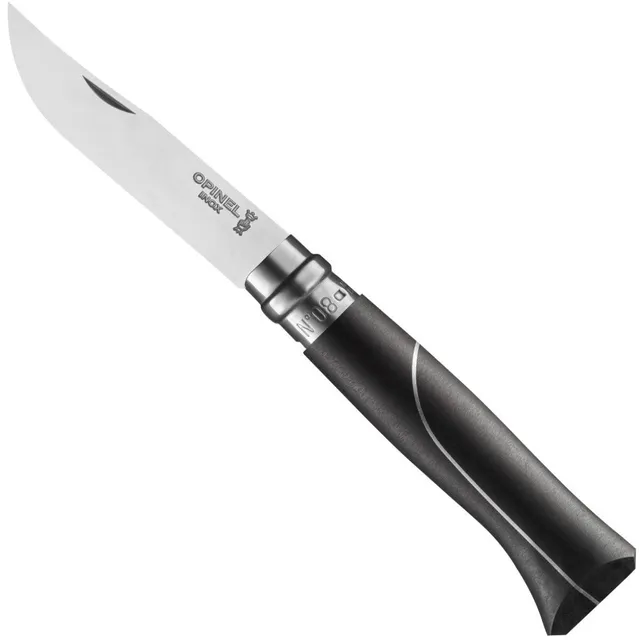 opinel-no-08-ellipse-folding-knife-ebony-handle-mirror-polished-stainless-steel- image 1