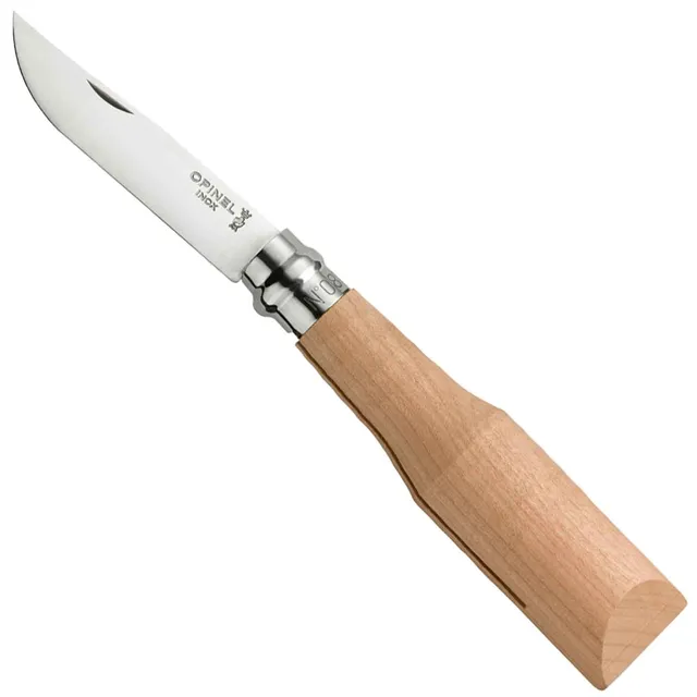 opinel-no-08-ebauche-raw-cherry-wood-handle-folding-knife-unfinished-carve-your- image 1