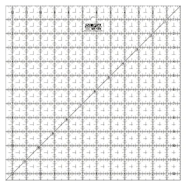 olfa-qr-12s-12-5-square-frosted-acrylic-quilting-ruler image 1