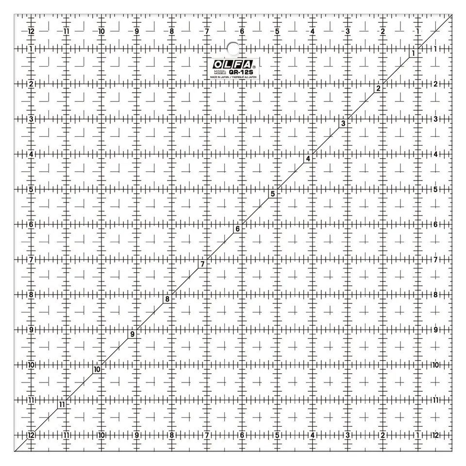 olfa-qr-12s-12-5-square-frosted-acrylic-quilting-ruler image 1