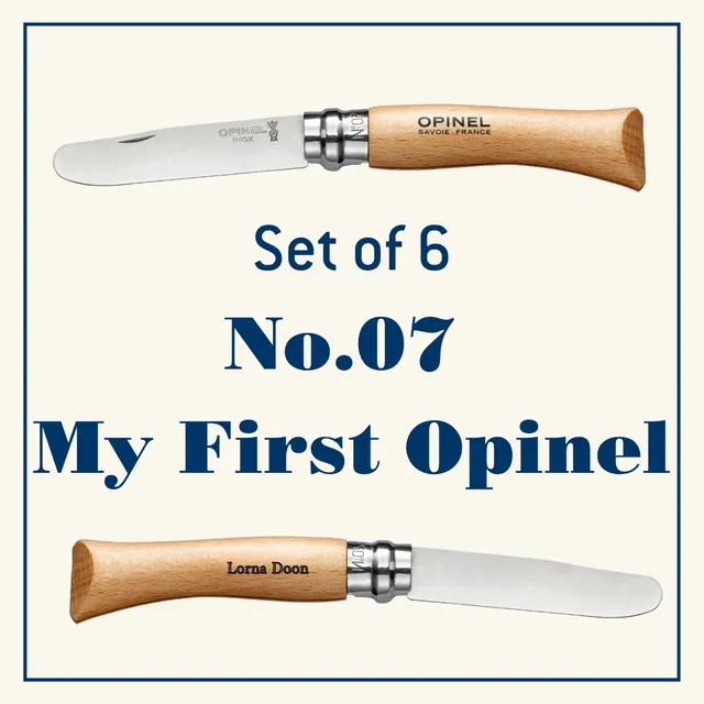 opinel-no-07-my-first-opinel-folding-knife-engraved-gift-bundle-set-of-6 image 1