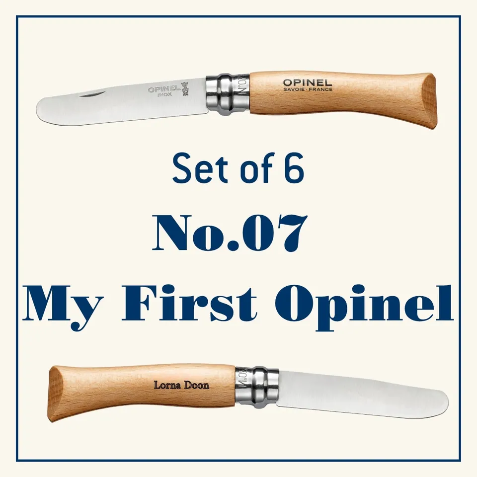 opinel-no-07-my-first-opinel-folding-knife-engraved-gift-bundle-set-of-6 image 1