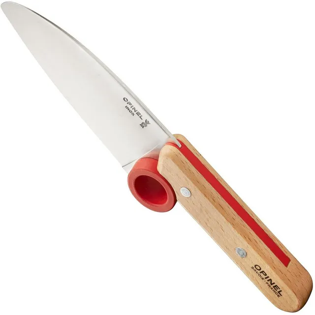 opinel-le-petit-chef-2-piece-kids-knife-set-rounded-tip-chef-knife-and-finger-gu image 1