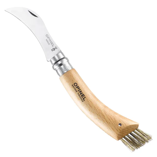 opinel-no-08-mushroom-knife-curved-sandvik-stainless-blade-beechwood-handle-with image 1