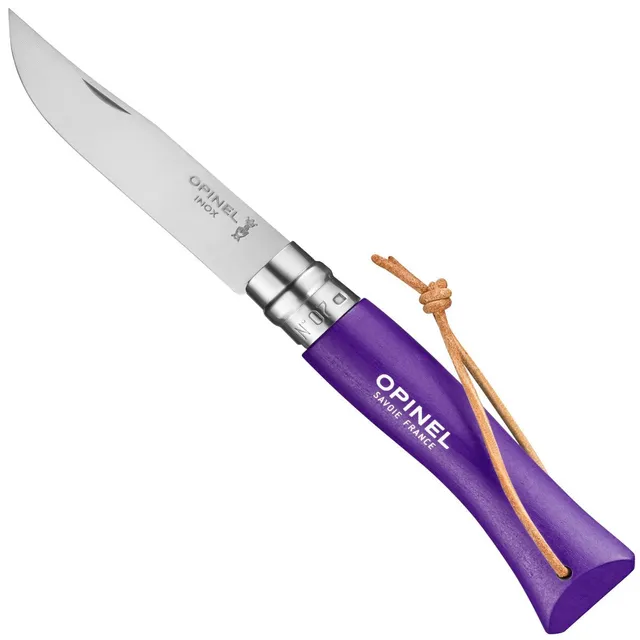 opinel-no-07-stainless-steel-folding-pocket-knife-colorama-lanyard-edition-tinte image 1