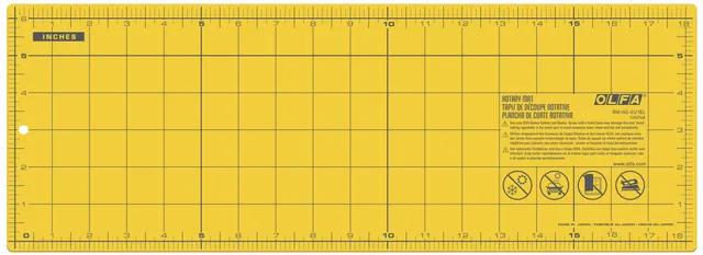 olfa-rm-hg-01-yel-6-x-18-yellow-double-sided-self-healing-rotary-mat image 1