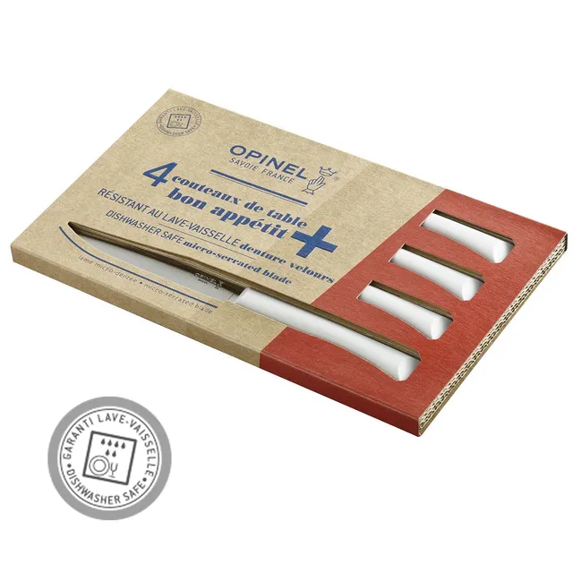 opinel-bon-app-tit-serrated-steak-knife-set-4-dishwasher-safe-knives-with-polyme image 1