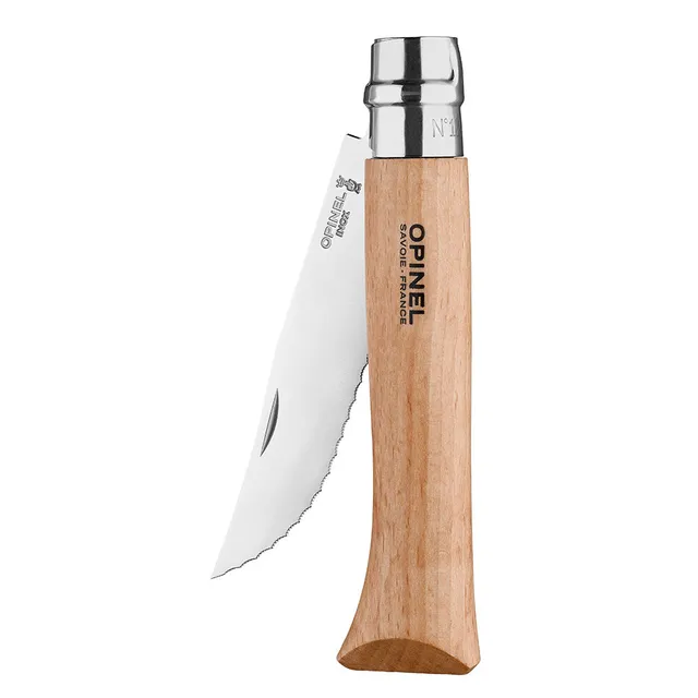 opinel-no-12-serrated-folding-knife-beechwood-handle-folding-bread-knife-with-lo image 1