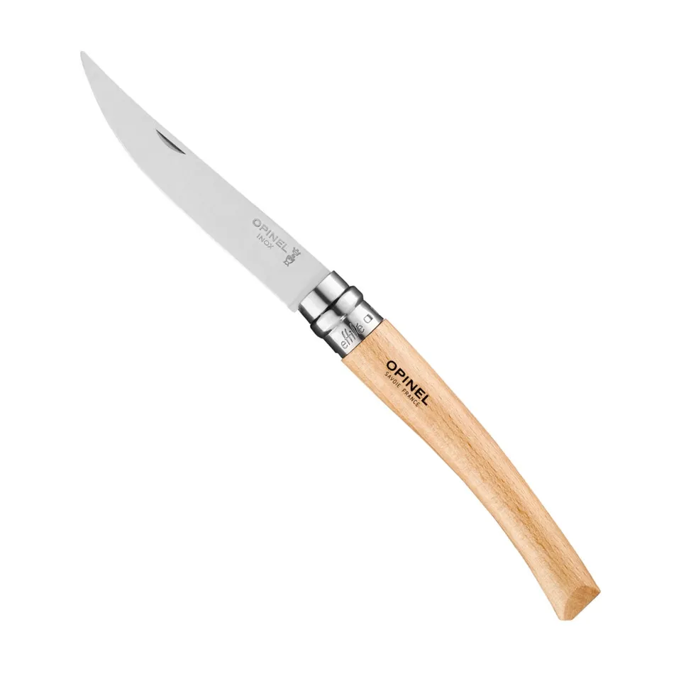 opinel-no-10-effil-stainless-steel-slim-folding-knife-second-chance-outlet-beech image 1