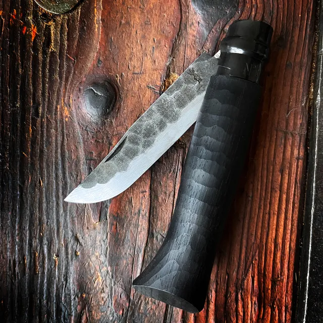 opinel-limited-edition-no-08-carbon-forged-folding-knife-brute-de-forge-carbon-s image 1