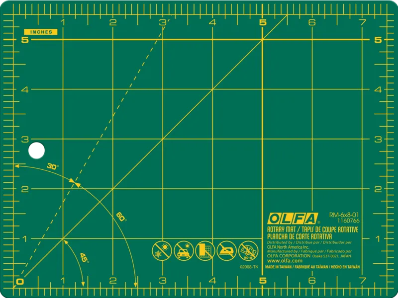 olfa-rm-6x8-01-6-x-8-green-double-sided-self-healing-rotary-mat image 1
