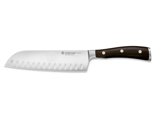 w-sthof-ikon-blackwood-7-hollow-edge-santoku-knife-precision-forged-african-blac image 1