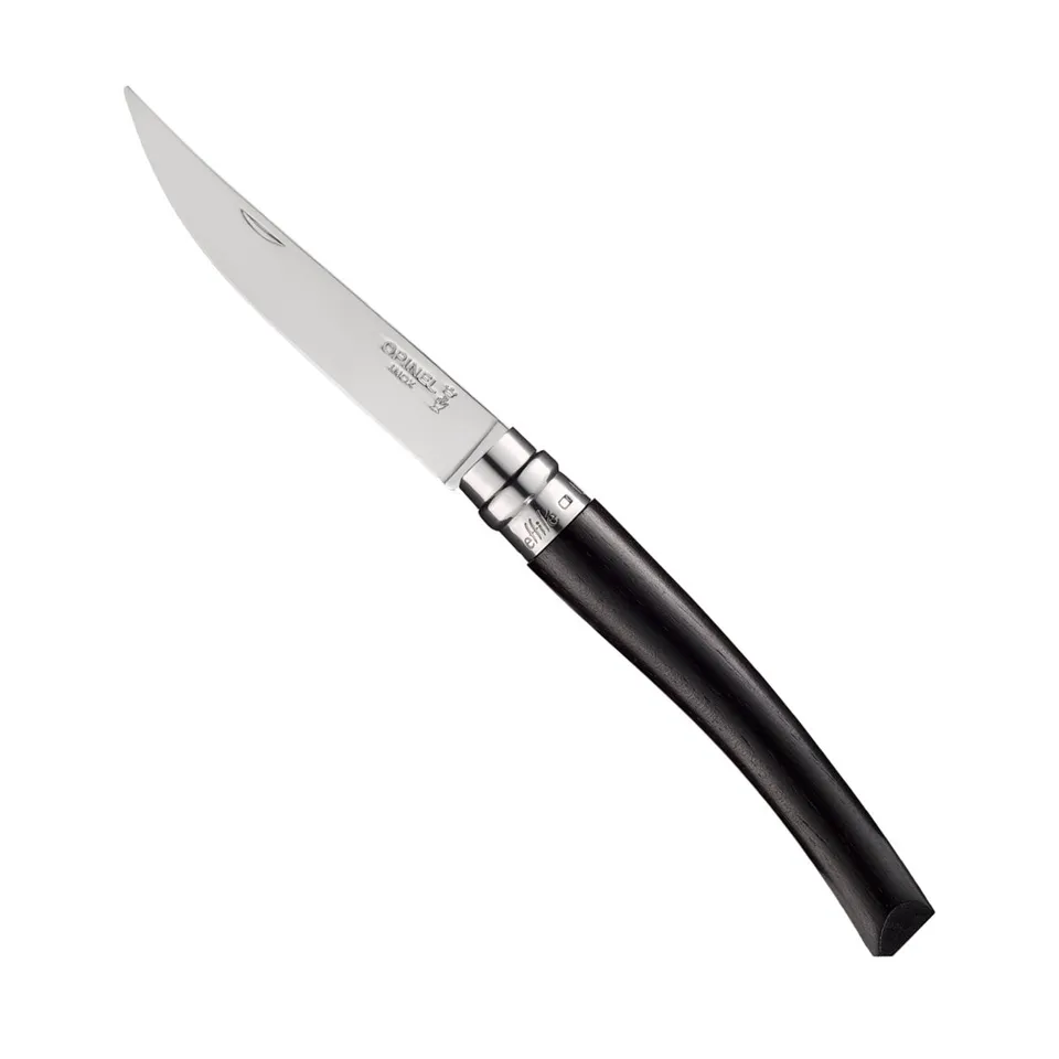 opinel-no-10-effil-stainless-steel-slim-folding-knife-ebony-handle image 1