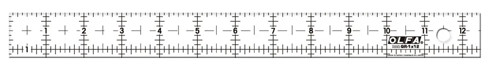 olfa-qr-1x12-1-x-12-frosted-acrylic-quilting-ruler image 1