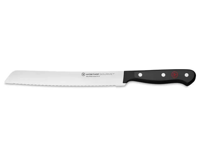w-sthof-gourmet-8-bread-knife-black-laser-cut-high-carbon-stainless-steel-serrat image 1
