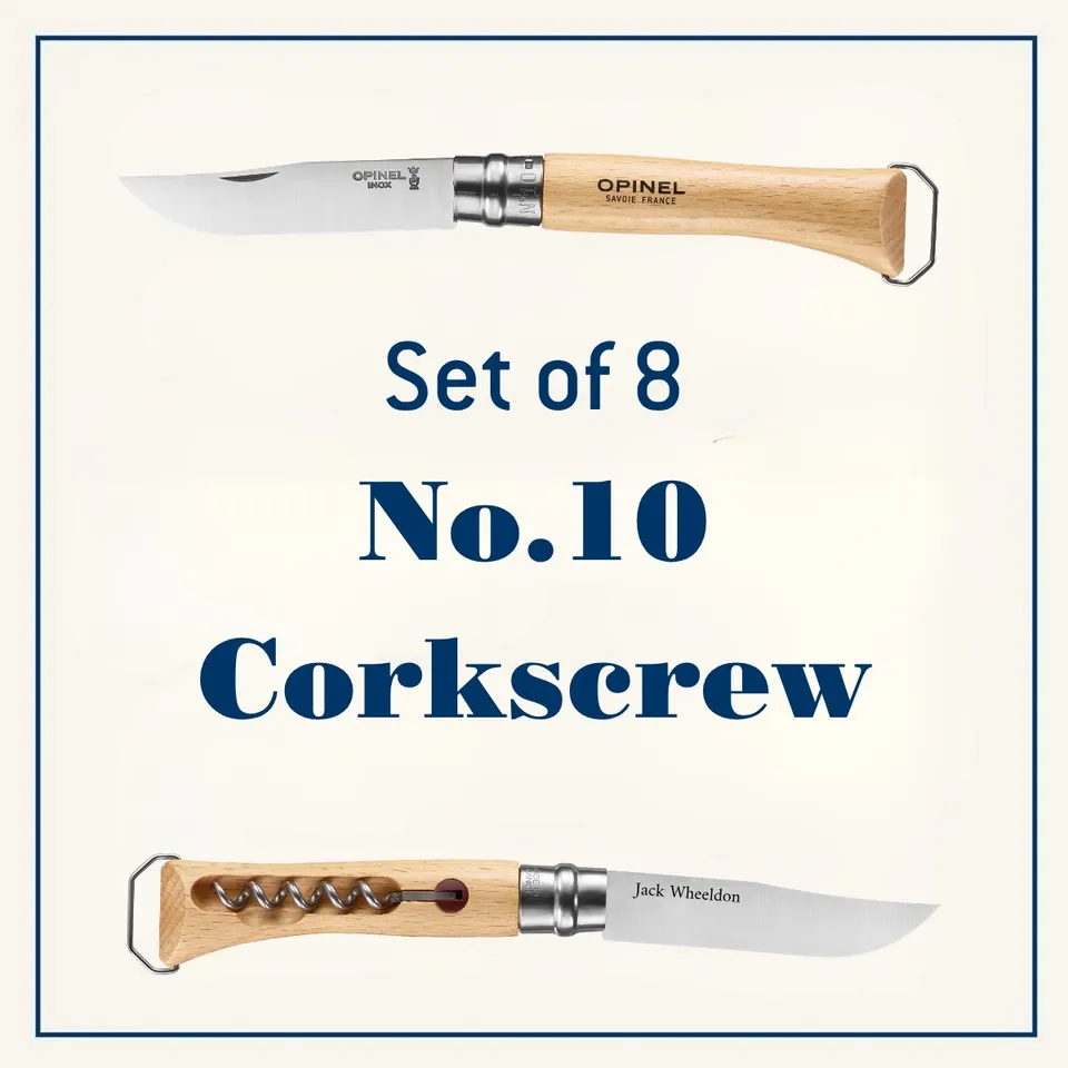 opinel-no-10-corkscrew-folding-knife-engraved-wedding-favor-bundle-set-of-8-with image 1