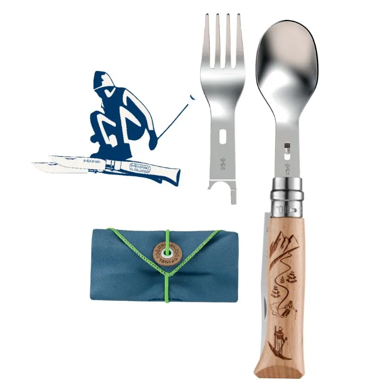 opinel-charcuteski-set-no-08-stainless-steel-folding-knife-with-picnic-spoon-for image 1