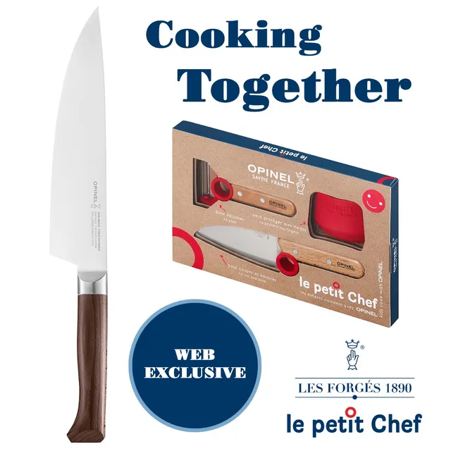 opinel-cooking-together-kit-le-petit-chef-3-piece-kids-set-les-forg-s-chef-knife image 1