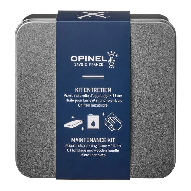 opinel-knife-maintenance-kit-with-sharpening-stone-plant-based-oil-microfiber-cl image 1