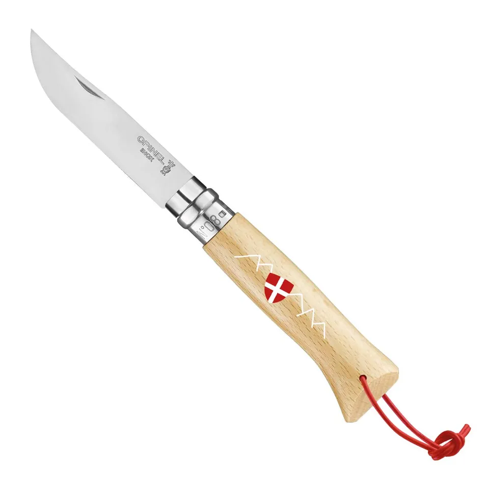 opinel-no-08-le-savoyard-folding-knife-stainless-blade-beech-wood-handle-with-sa image 1