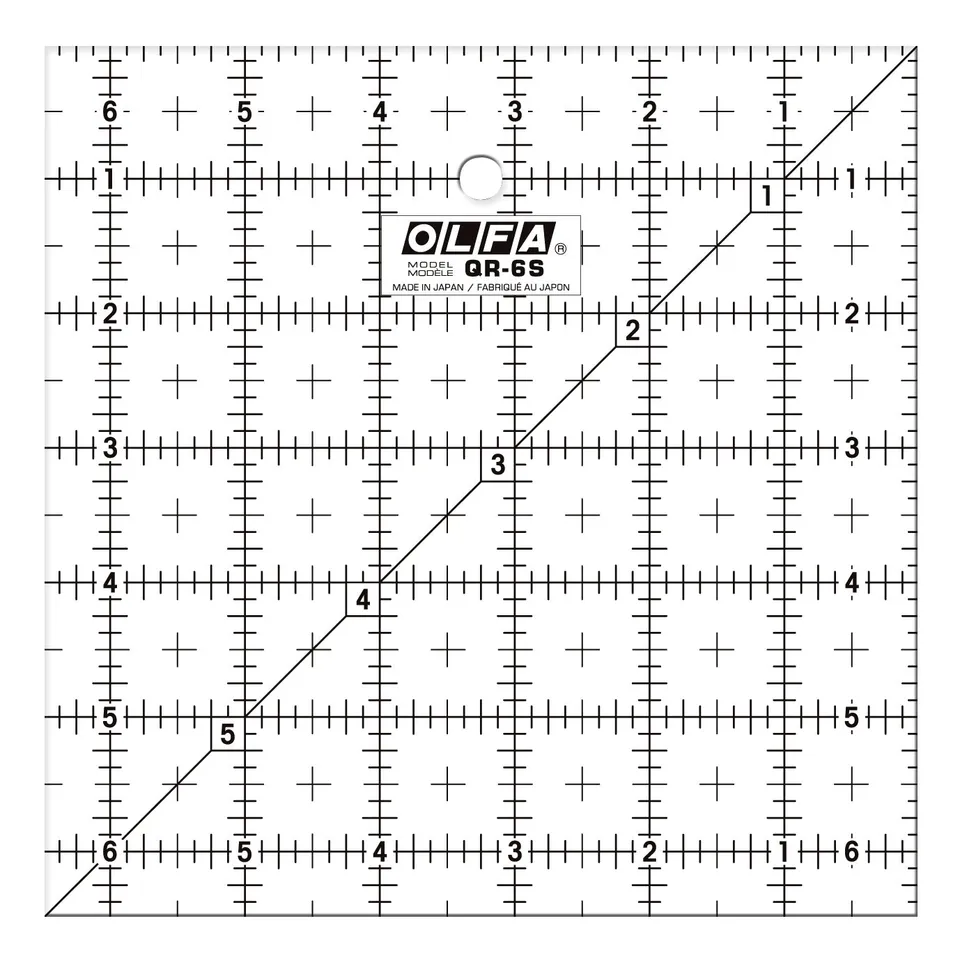 olfa-qr-6s-6-5-square-frosted-acrylic-quilting-ruler image 1