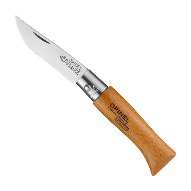 opinel-no-03-carbone-carbon-steel-folding-pocket-knife-beechwood-handle-non-lock image 1