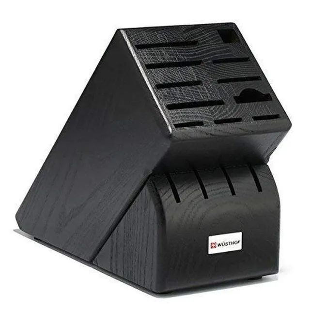 w-sthof-15-slot-black-wood-knife-storage-block-angled-countertop-knife-block-wit image 1
