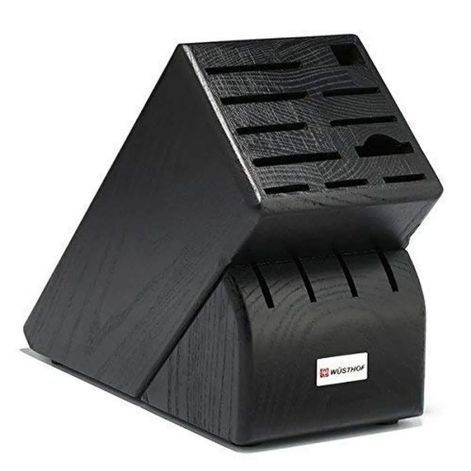 w-sthof-15-slot-black-wood-knife-storage-block-angled-countertop-knife-block-wit image 1