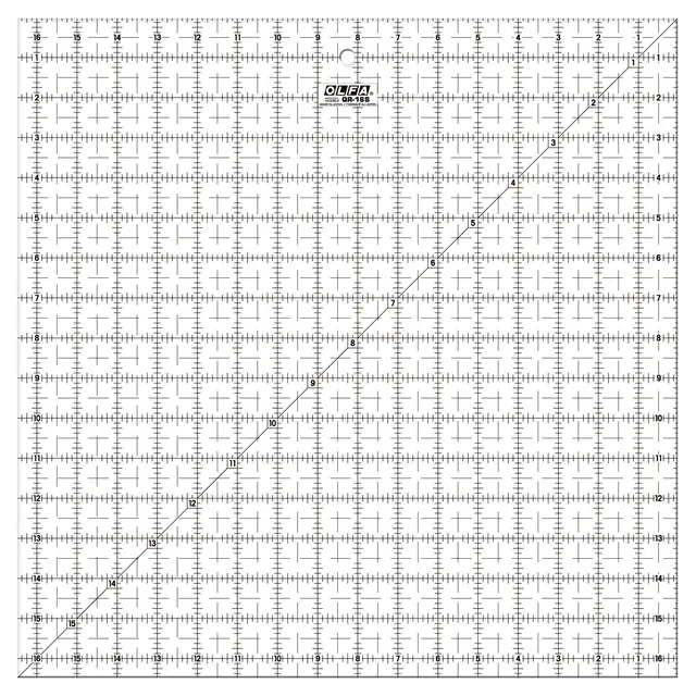 olfa-qr-16s-16-1-2-square-frosted-acrylic-quilting-ruler image 1
