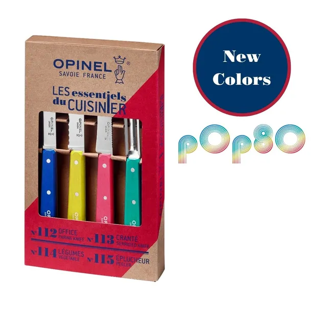 opinel-essential-small-kitchen-knife-set-4-piece-paring-vegetable-serrated-parin image 1