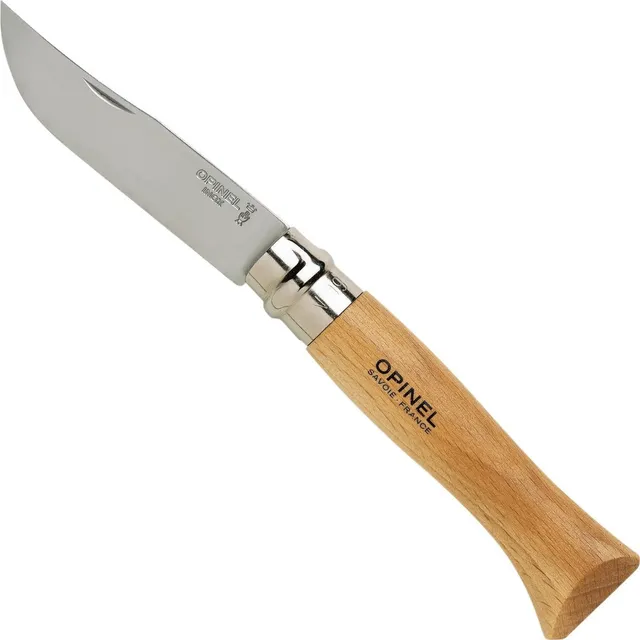 opinel-no-09-beech-wood-stainless-steel-folding-knife-with-virobloc-lock image 1