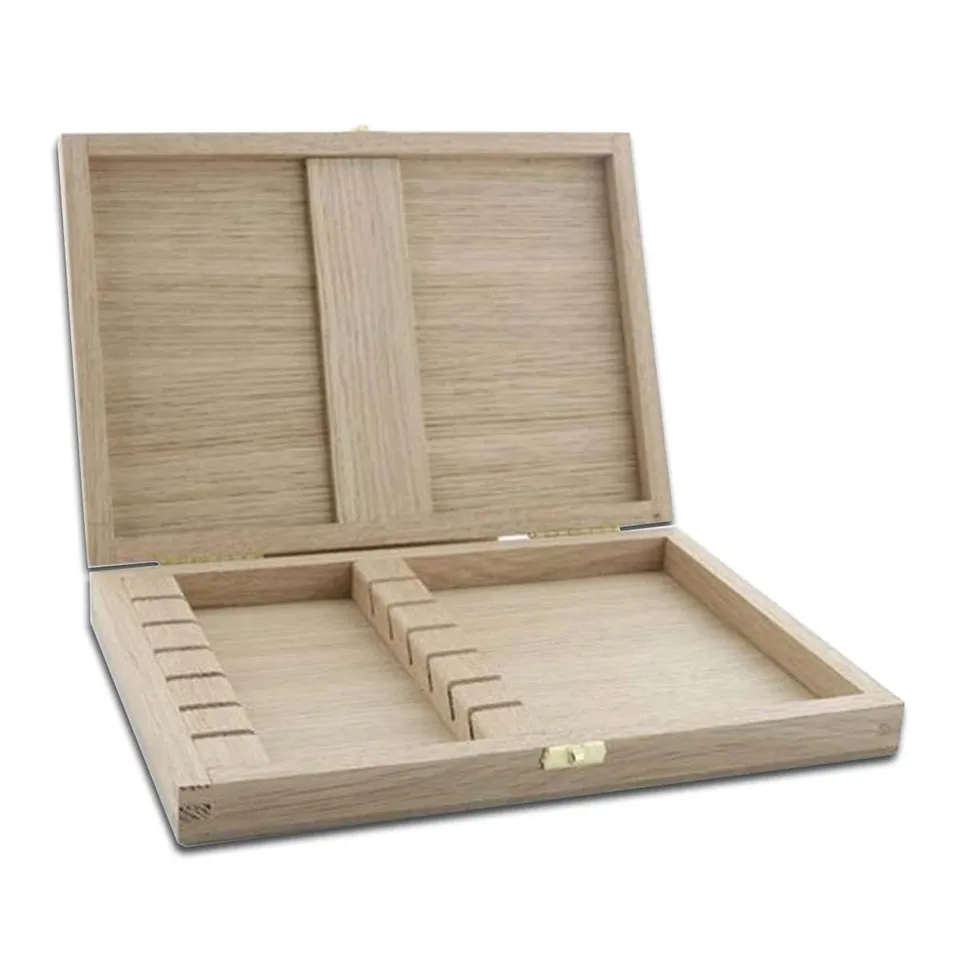 opinel-6-slot-oak-wood-steak-knife-storage-box image 1
