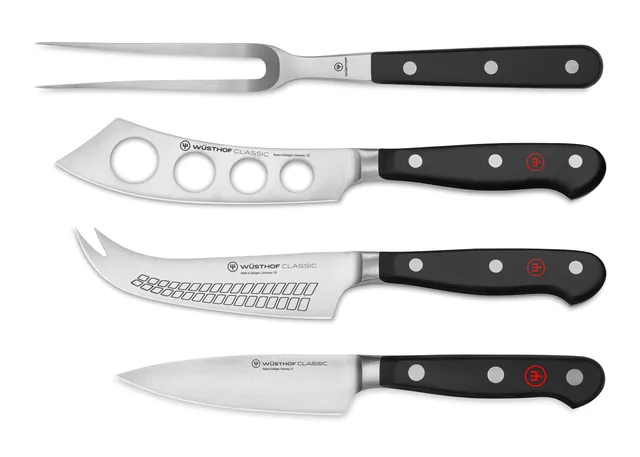 w-sthof-classic-4-piece-charcuterie-set-cheese-knives-and-meat-fork-precision-fo image 1