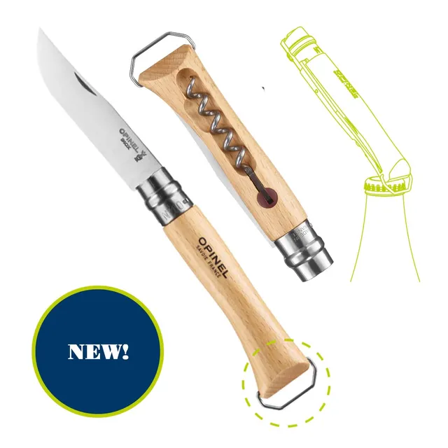 opinel-no-10-corkscrew-knife-beechwood-folding-pocket-knife-with-5-turn-corkscre image 1