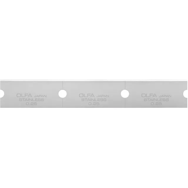 olfa-gsb-1s-120mm-stainless-steel-glass-scraper-blades-30-pack-rust-resistant-re image 1