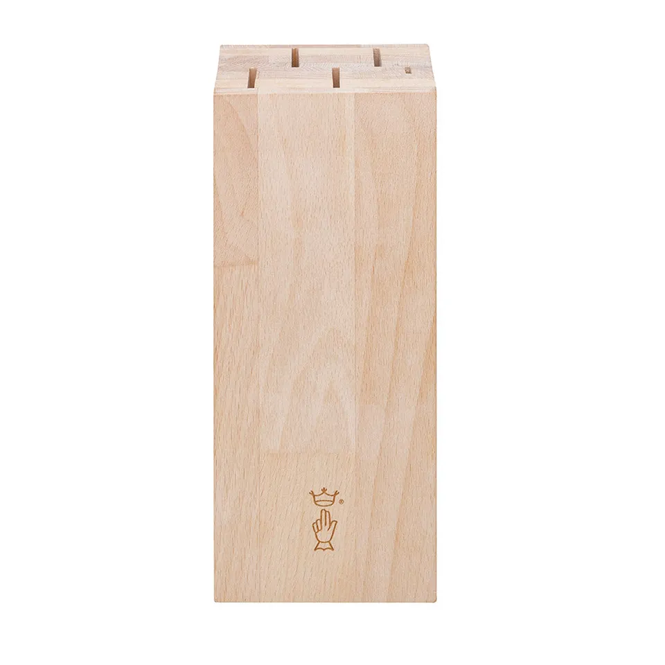 opinel-5-slot-chef-knife-block-italian-beech-wood-kitchen-knife-storage-with-sil image 1