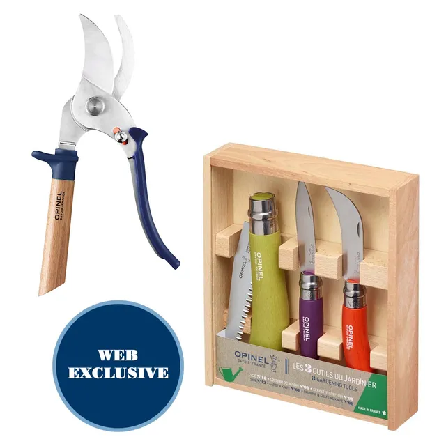 opinel-gardener-premium-set-garden-trio-and-hand-pruners-bundle image 1