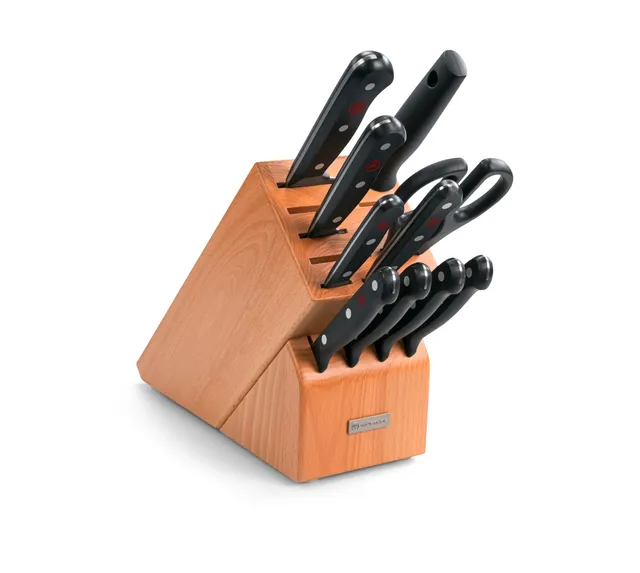 w-sthof-gourmet-11-piece-knife-block-set-with-15-slot-beech-wood-block image 1