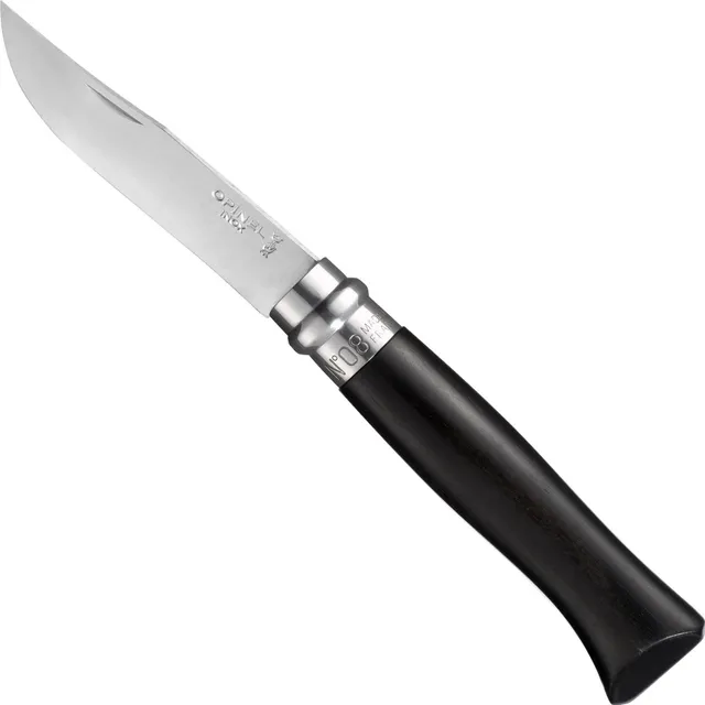 opinel-no-08-ebony-mirror-polished-stainless-steel-folding-knife-second-chance-o image 1