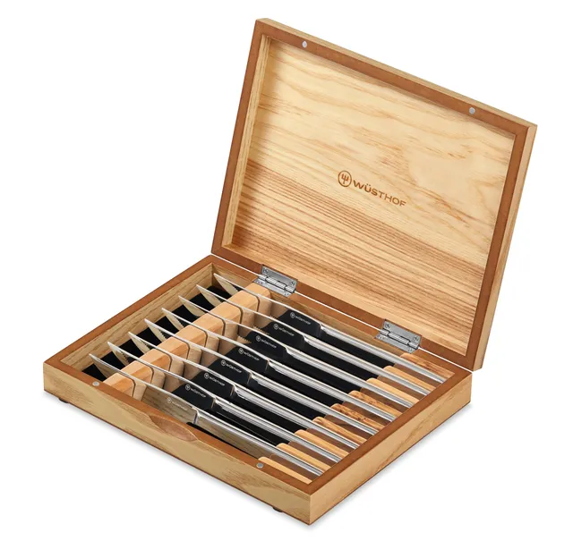 w-sthof-8-piece-stainless-mignon-steak-knife-set-silver-4-5-serrated-steak-knive image 1