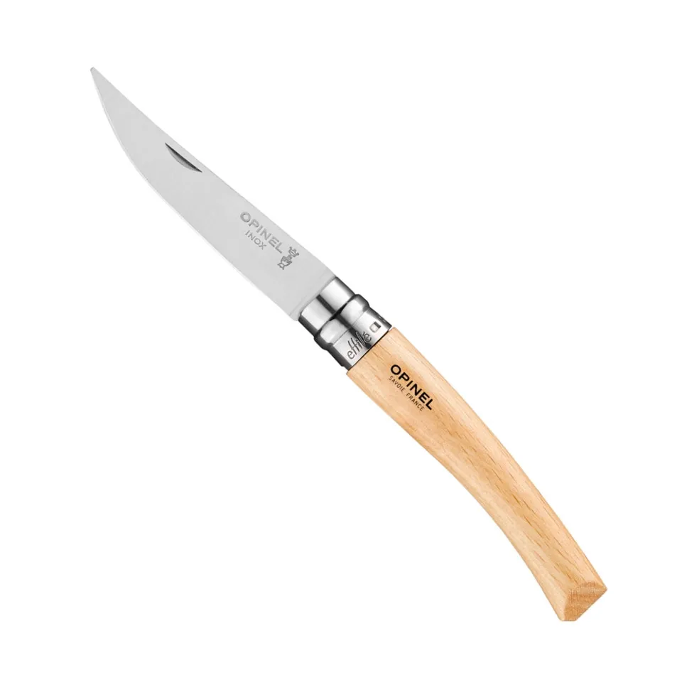 opinel-no-08-effil-slim-folding-knife-stainless-steel-slim-blade-with-beech-pado image 1