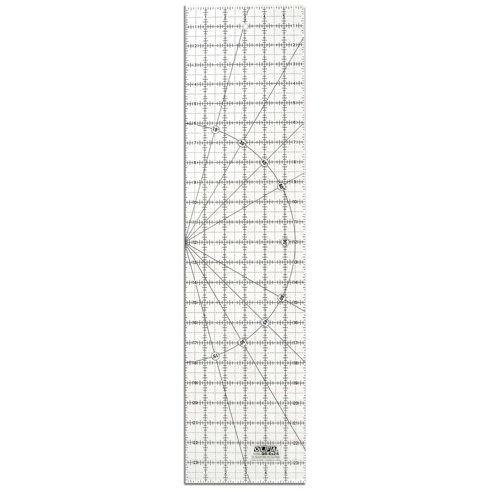 olfa-qr-6x24-6-x-24-frosted-acrylic-quilting-ruler image 1