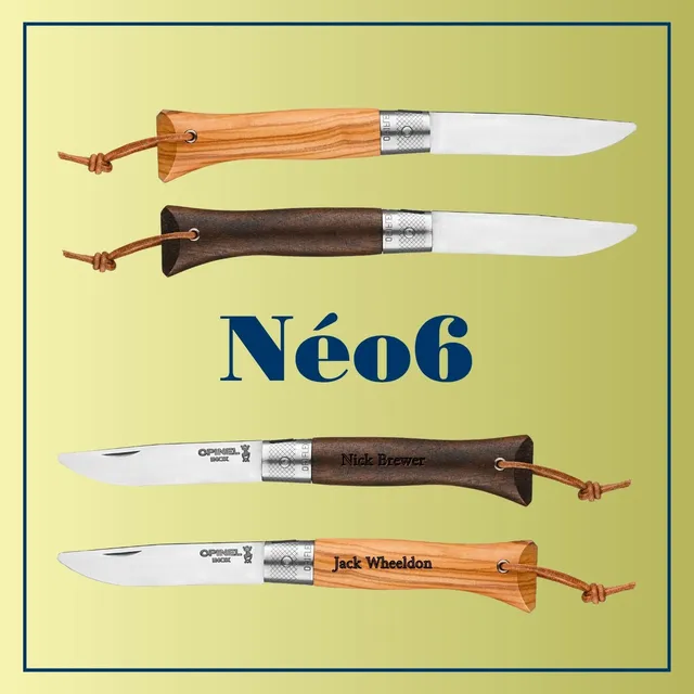 opinel-n-o6-engraved-gift-bundle-set-of-6-everyday-carry-folding-knives-custom-e image 1