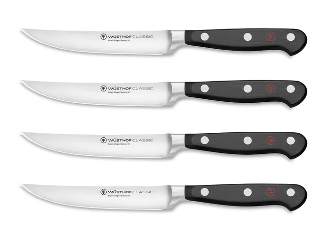 w-sthof-classic-4-piece-steak-knife-set-4-5-serrated-edge-black-triple-riveted-h image 1