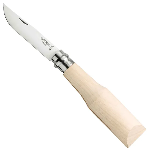 opinel-no-08-raw-ebauche-maple-wood-handle-knife-unfinished-carving-blank-stainl image 1