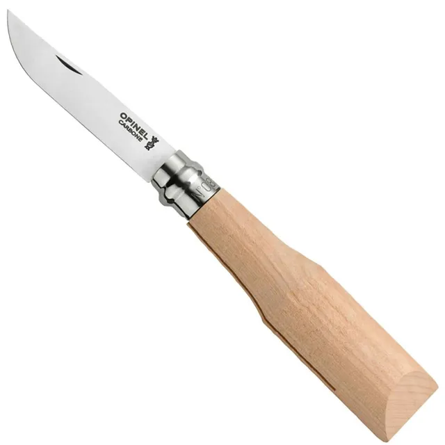 opinel-no-08-raw-ebauche-carbon-blade-folding-knife-unfinished-cherry-wood-handl image 1