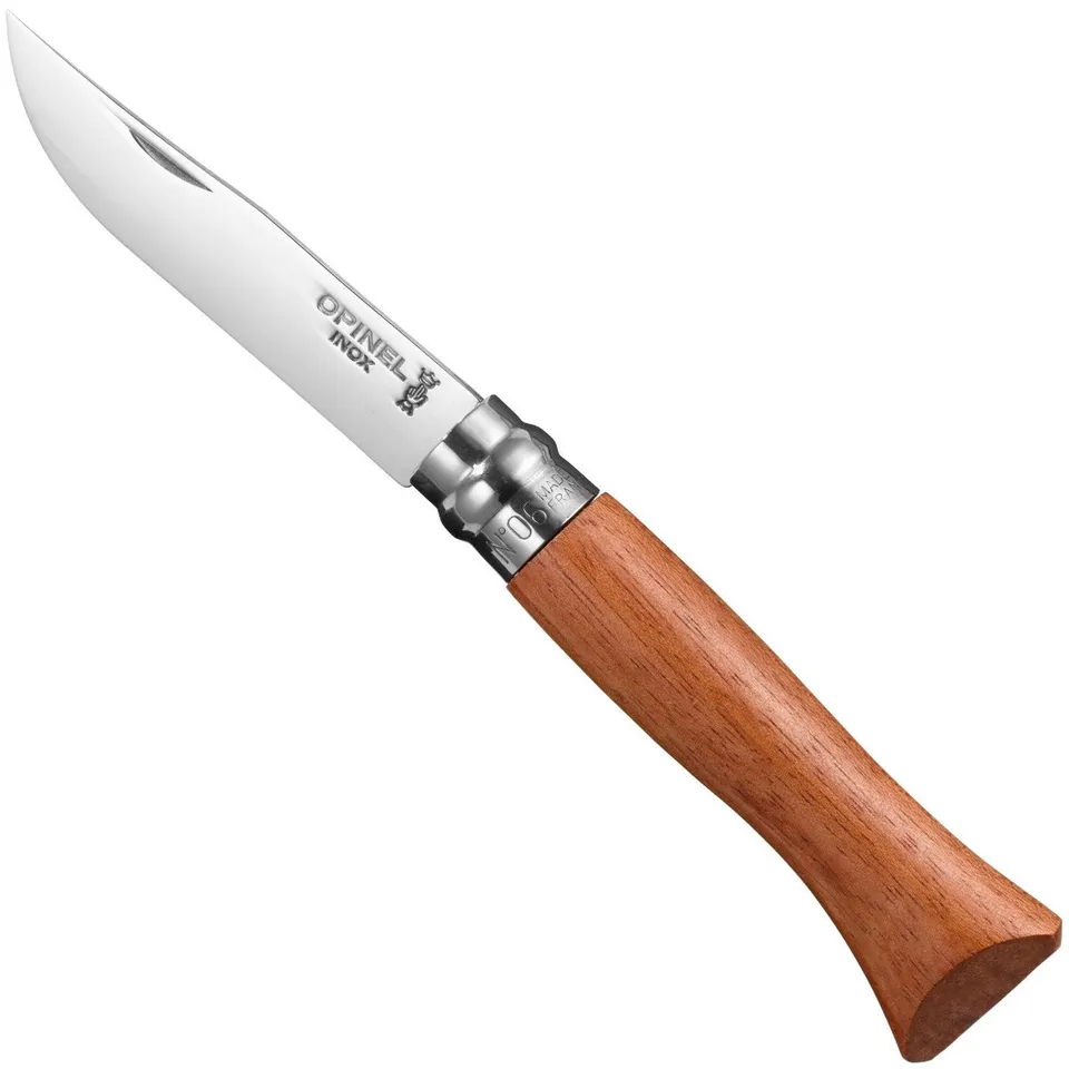 opinel-no-06-second-chance-padouk-polished-stainless-steel-folding-knife image 1
