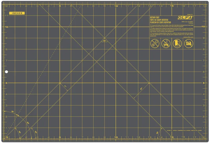 olfa-rm-cg-01-gry-12-x-18-gray-double-sided-self-healing-rotary-mat image 1