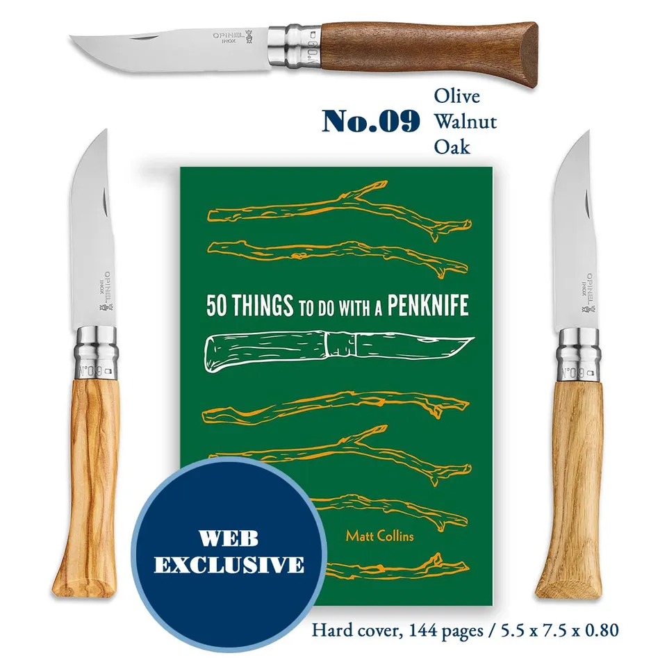 opinel-craftsman-kit-no-09-wood-handle-folding-pocket-knife-with-walnut-olive-or image 1