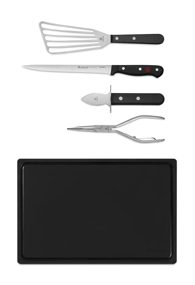w-sthof-gourmet-5-piece-seafood-knife-set-fillet-knife-spatula-oyster-opener-fis image 1